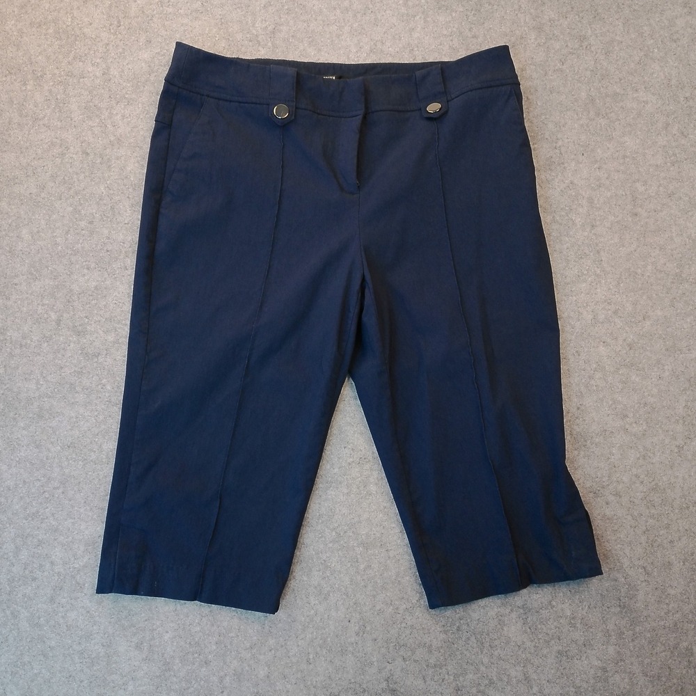 Style & Co Womens Navy Blue Stretch Capri Pants Size 12 Cropped Trousers